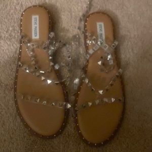 Steve Madden size 9.5 clear rhinestone beautiful shoe